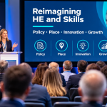 Higher education and skills reform discussed at a national conference exploring policy, regional growth, innovation and apprenticeships.